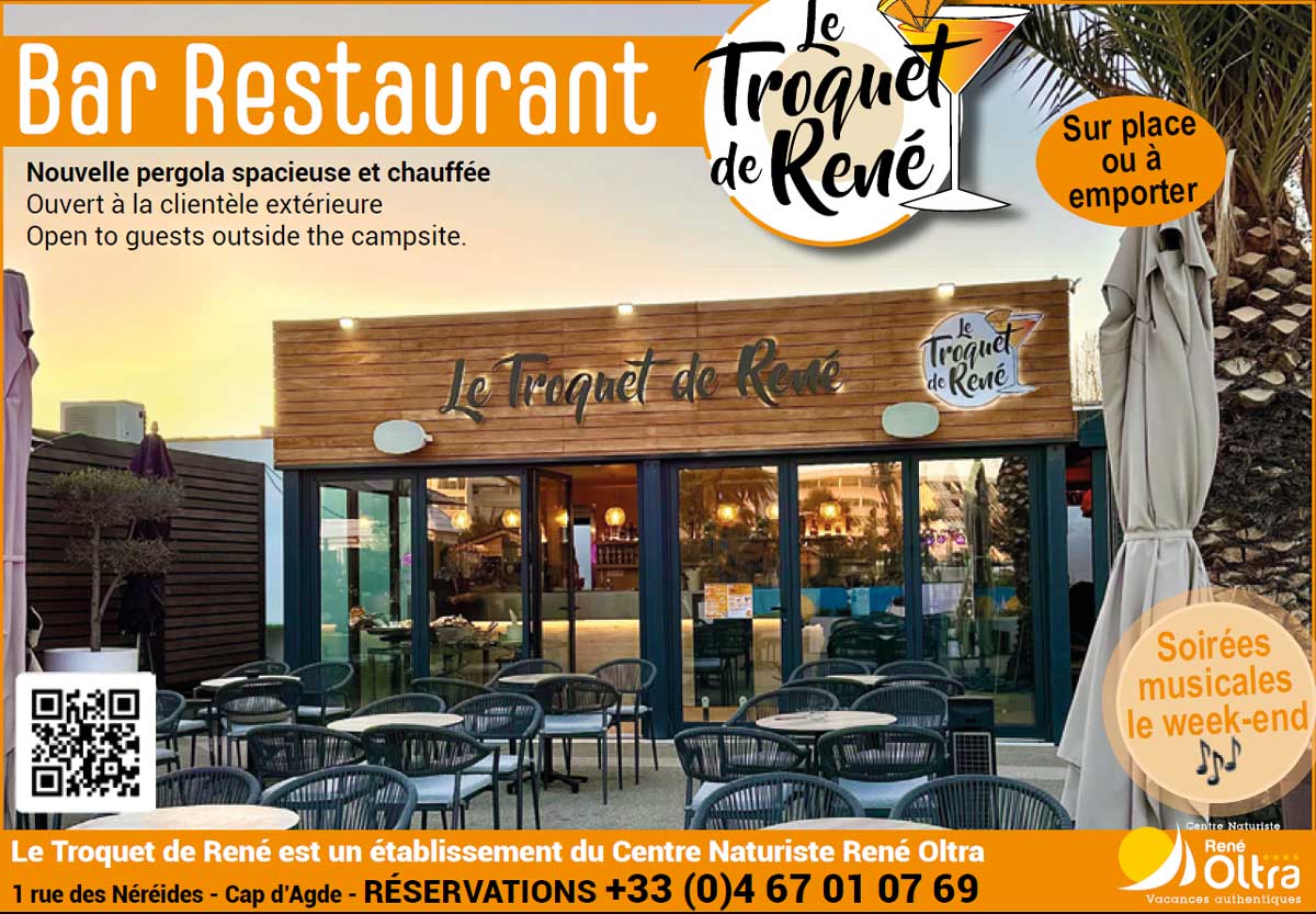 Le Troquet de René Restaurant - Village Naturiste Cap d'Agde
